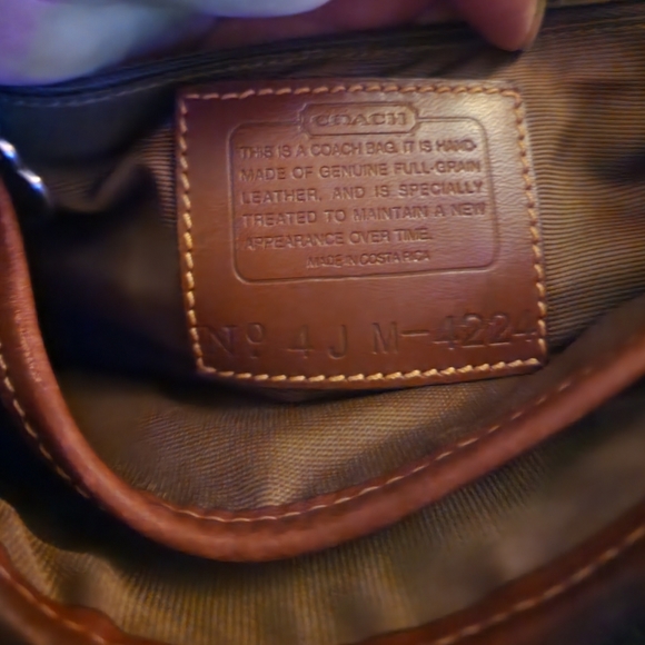 Vintage Coach Sheridan Crossbody 4JM-4224 Pebbled Navy Blue Made In Costa Rica - Picture 4 of 10